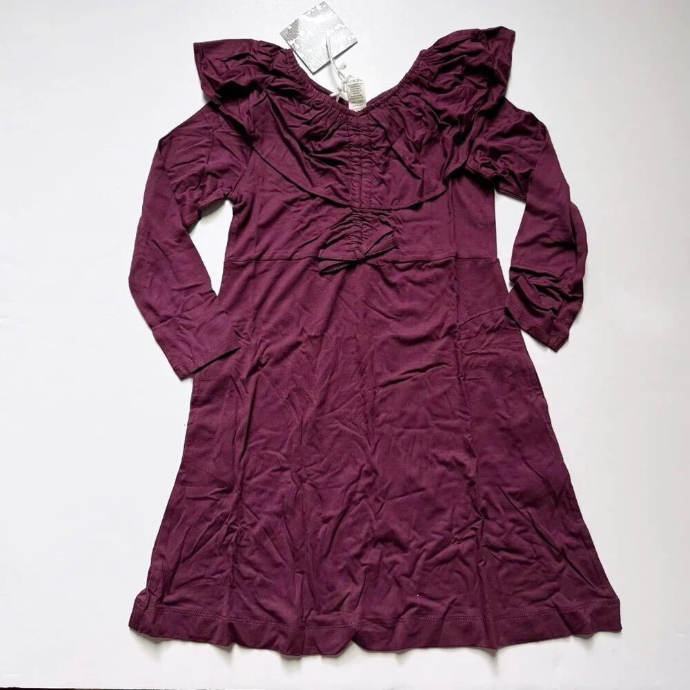 NWT Kate Quinn Organics Girl Tween Bamboo Fig Dress 7-8 years
